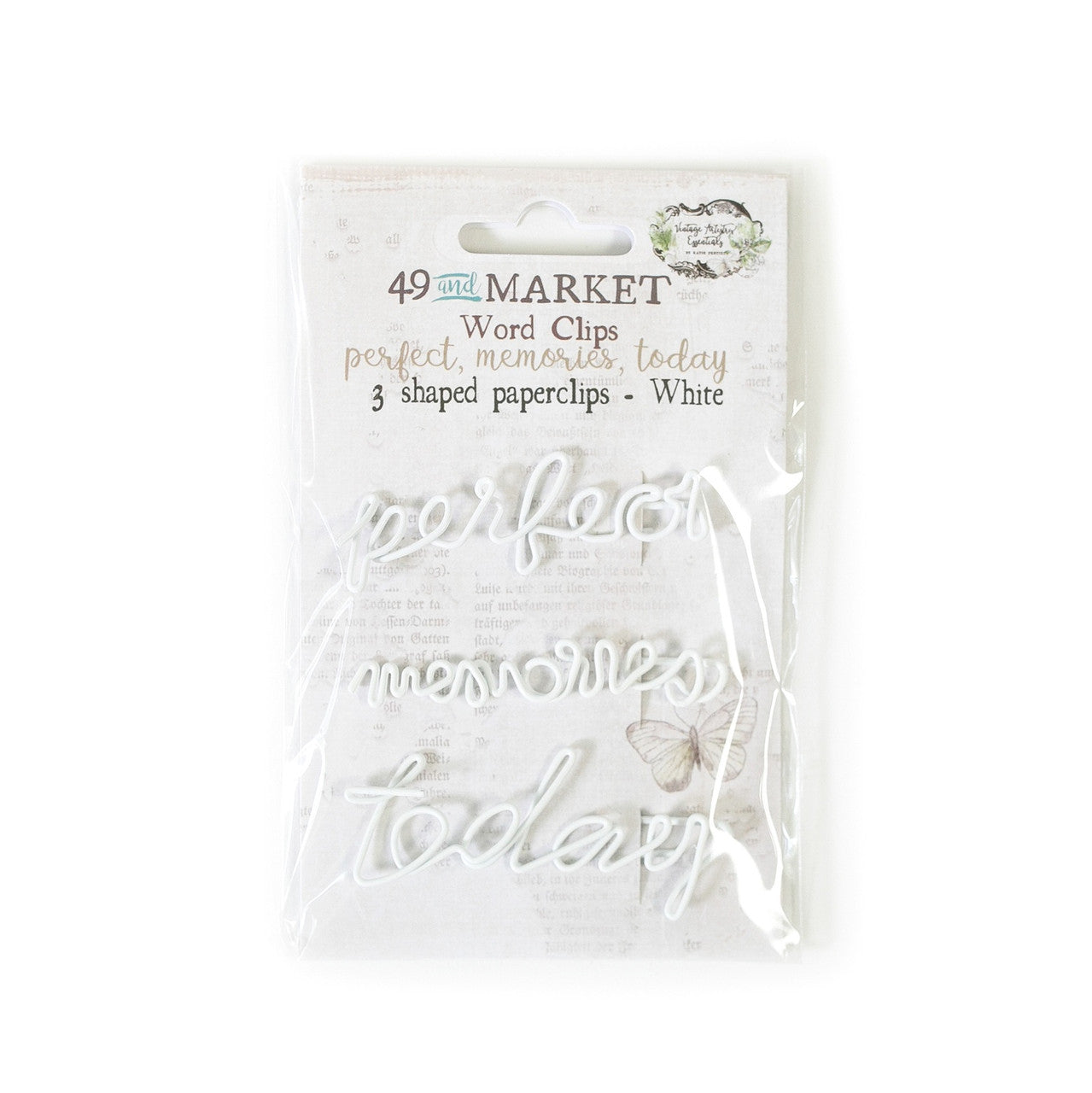 49 en Market Vintage Artistry Essentials Woordclips Wit